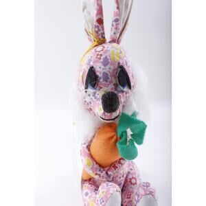 Kamar, Ramsey Rare, Bright, Pink, Rabbit with Carrot, Flowers, Soft, Plush, Doll